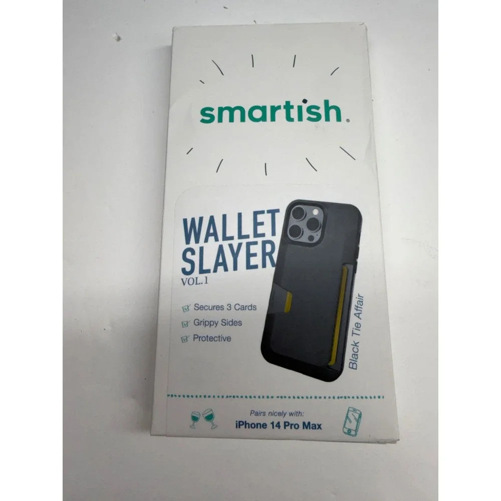 Smartish Wallet Slayer Vol 1 iPhone 14 Pro Max Case BlackTie Affair VT22PX-BLACK